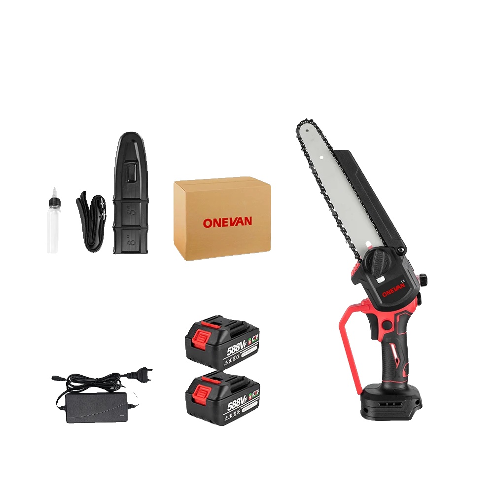 Elektrosäge, Bürstenloser Motor, 8 Zoll Schnittdurchmesser, 2 Batterien Set A