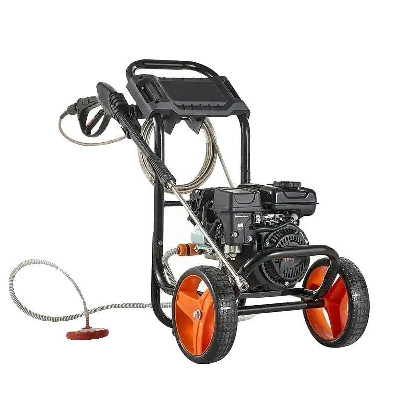 Benzin Hochdruckreiniger, 200 Bar Druck, 7 L/min Durchflussrate, Orange