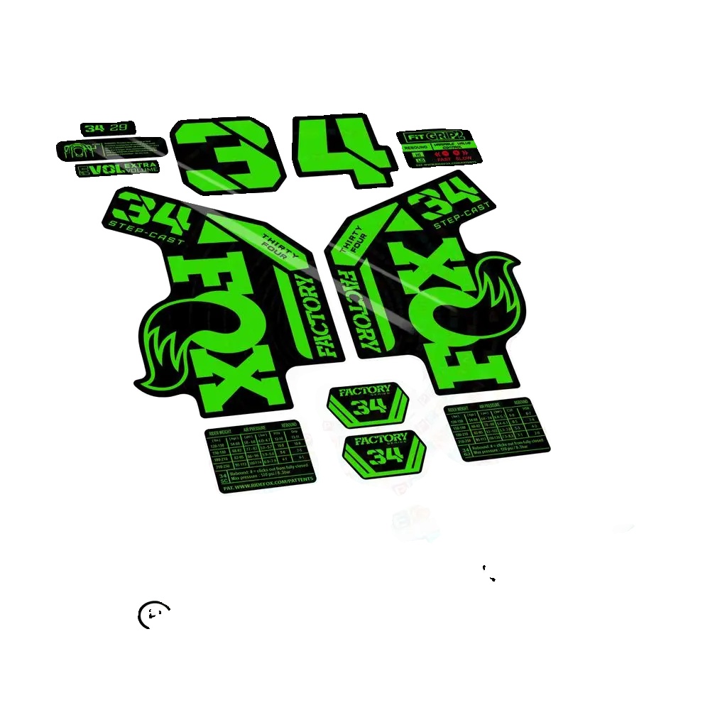 Aufkleber, Vinylmaterial, Anpassbare Designs, Grün Fluor