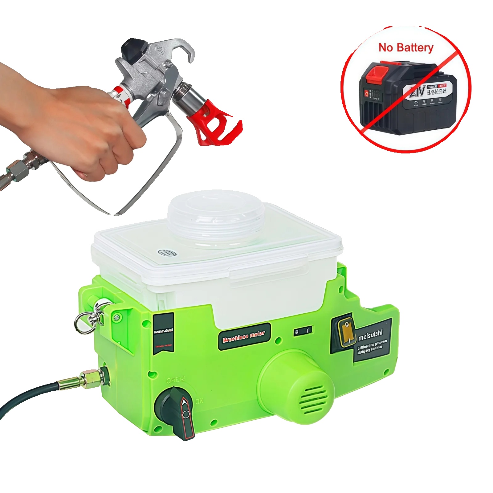 Lackiersprühmaschine, Kompaktes Design, Hohe Effizienz, Keine Batterie, 220v-240v Eu-stecker