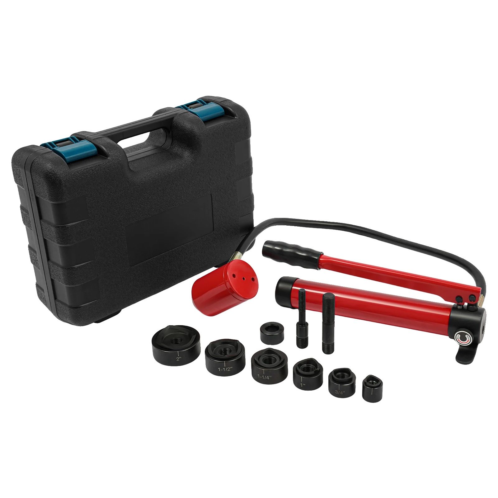 Hydraulisches Lochstanzer-set, Manuelle Bedienung, Vielseitige Anwendungen, Rot