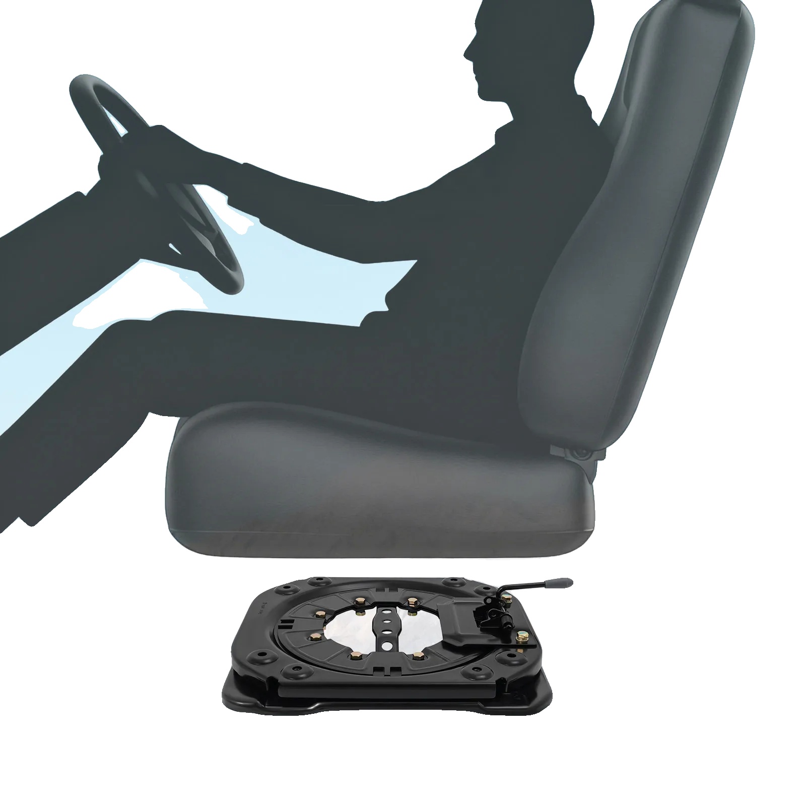 Sitzdrehbasis, 360° Drehung, 130 Kg Tragfähigkeit, 3,0 Mm Stahlplatte, 4 Verriegelungspunkte, Kompatibel Mit Van Und Wohnmobil