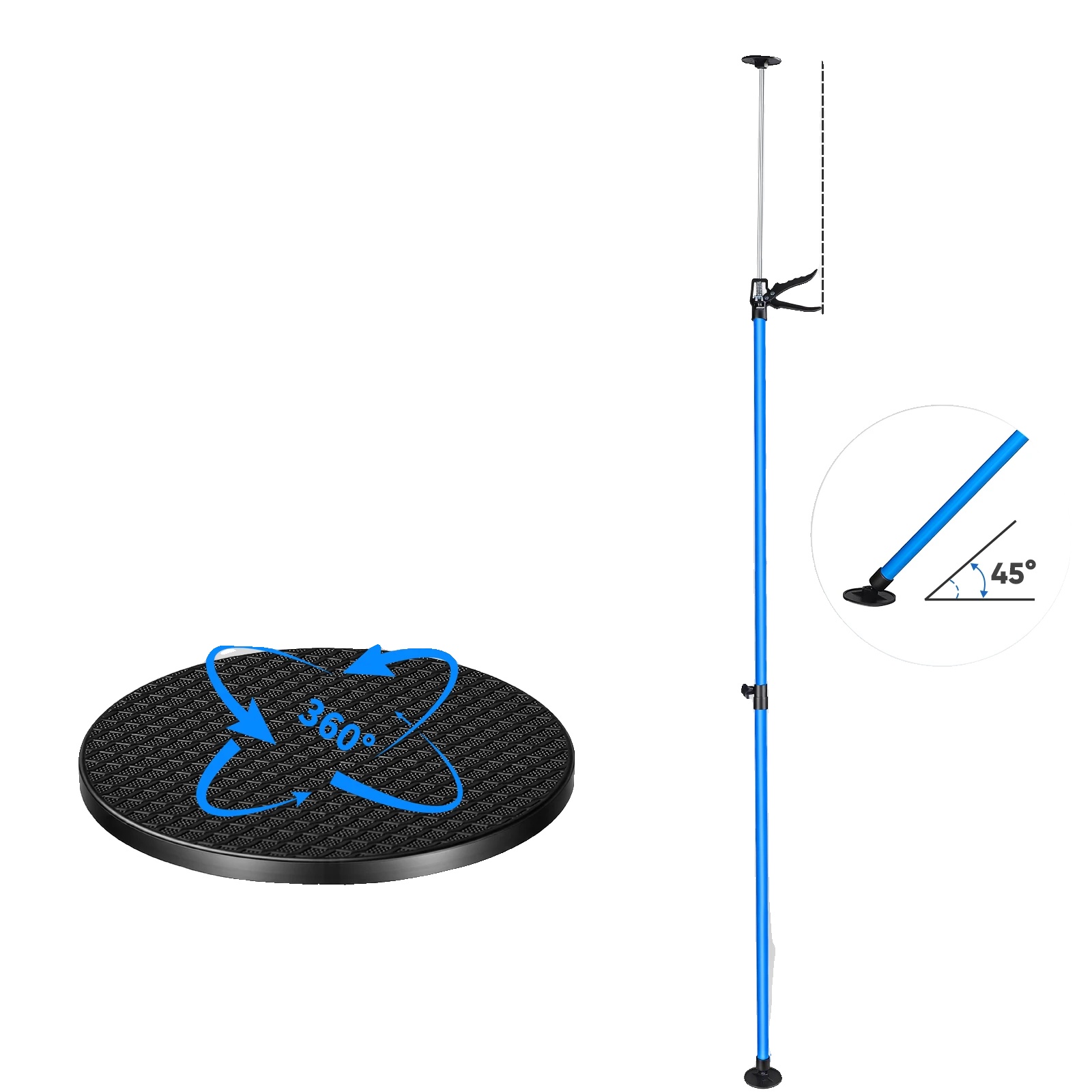 Unterstützungspole, Verstellbare Höhe, Hohe Tragfähigkeit, Blau