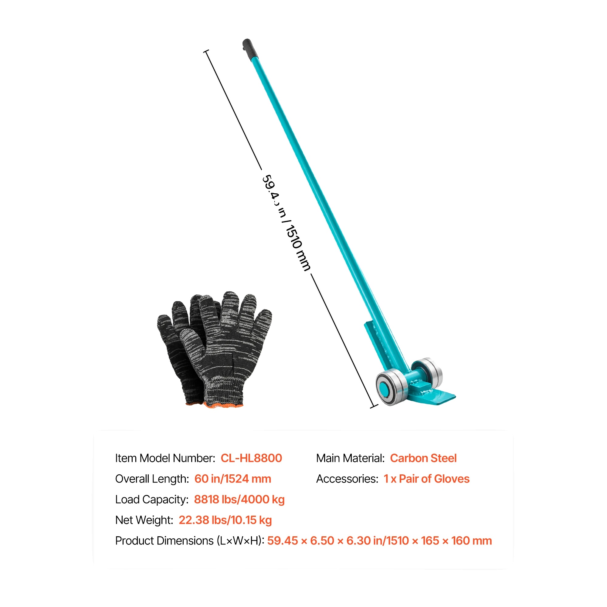 Hebelstange, Hohe Tragfähigkeit, Ergonomisches Griffdesign, 3995 Kg