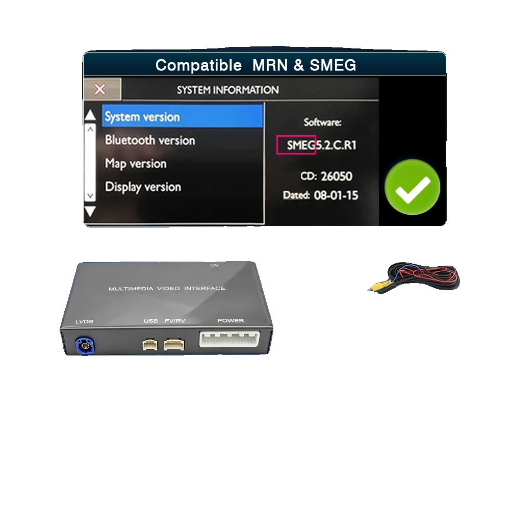 Drahtlose Carplay Android Auto Schnittstelle, Nahtlose Konnektivität, Einfache Installation, Manuell "smeg"+cam