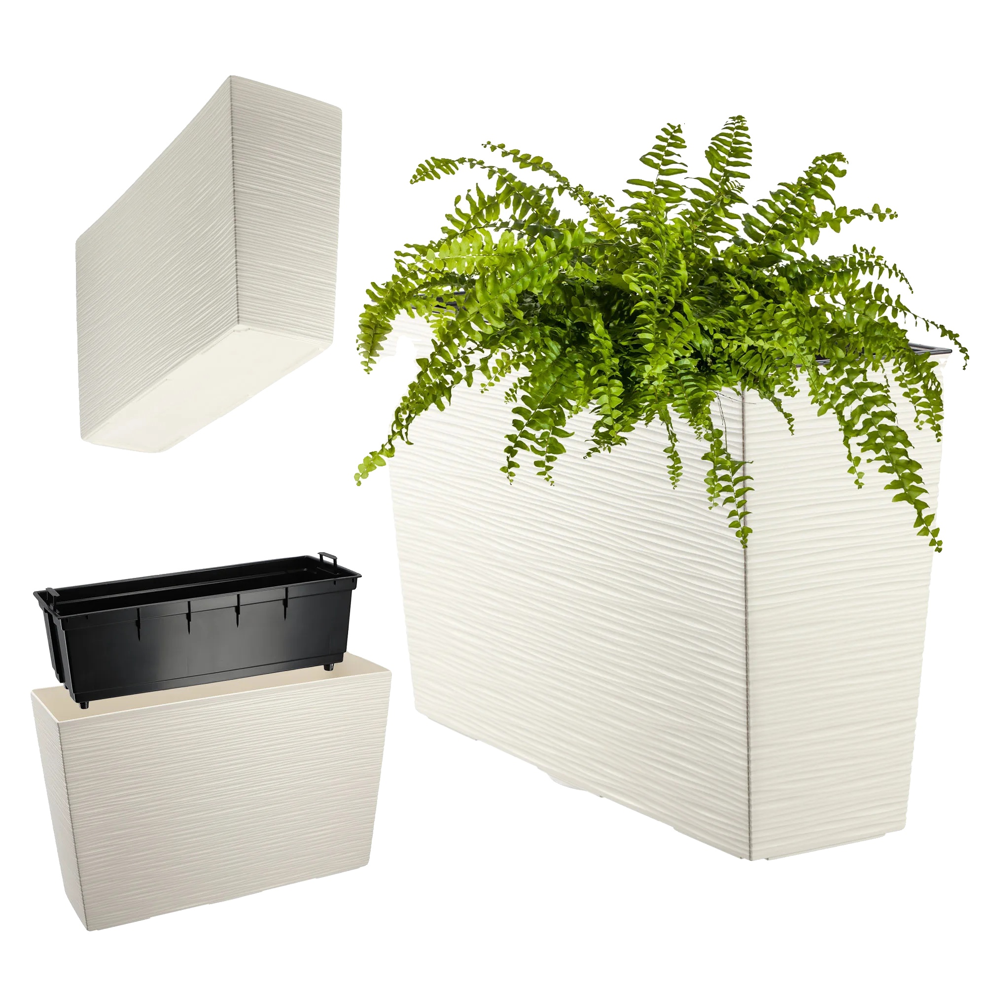 Blumentopf, Langlebiges Design, Integriertes Bewässerungssystem, Helles Gelb