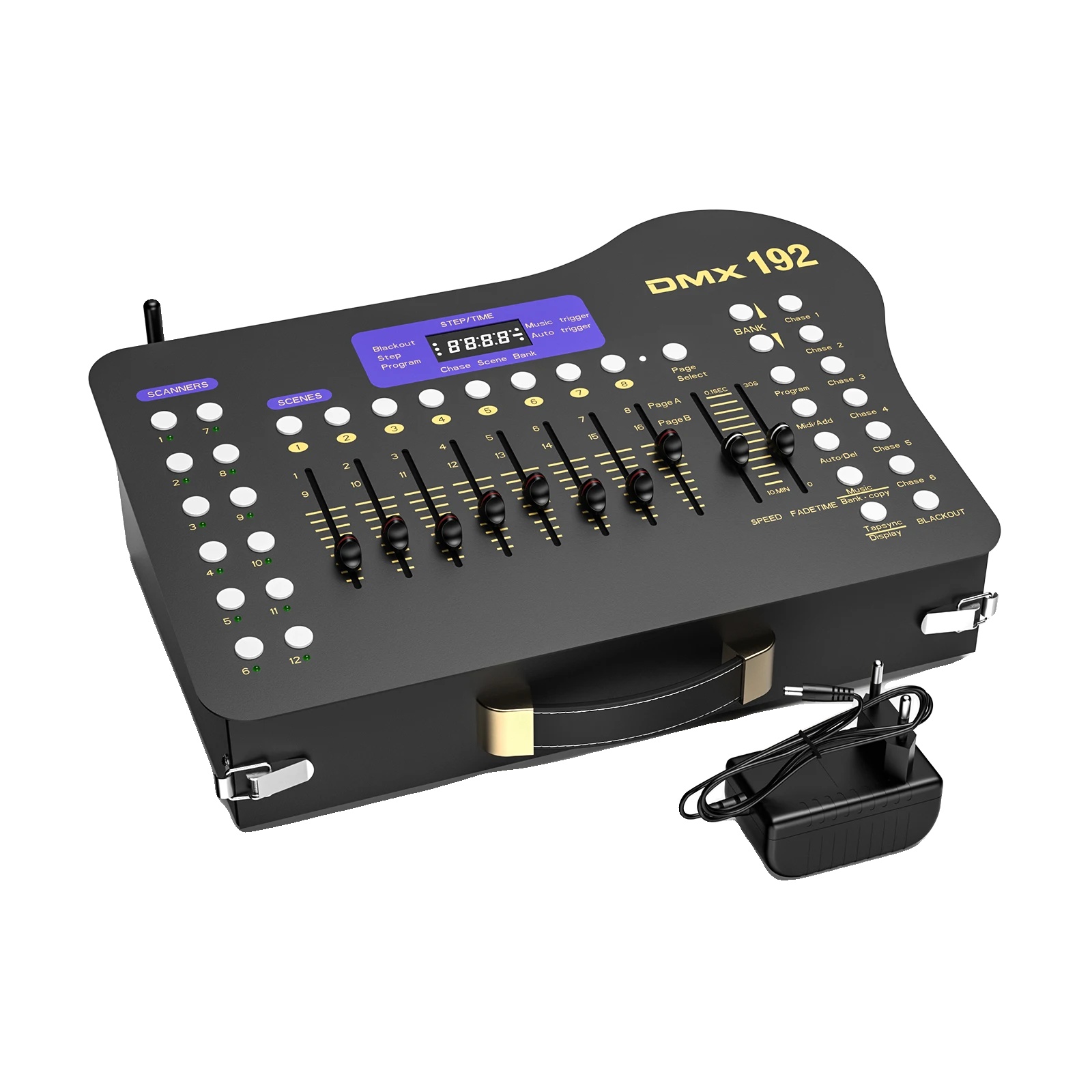 Dmx-controller, 192 Kanäle, Kabelloser Betrieb, Eu-stecker