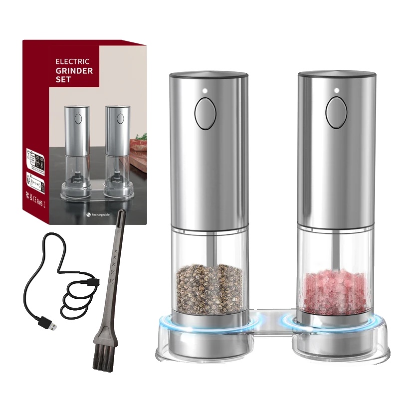 Automatische Pfeffermühle, Usb Wiederaufladbar, Einstellbare Grobheit, Kymq-32a-h52-bs
