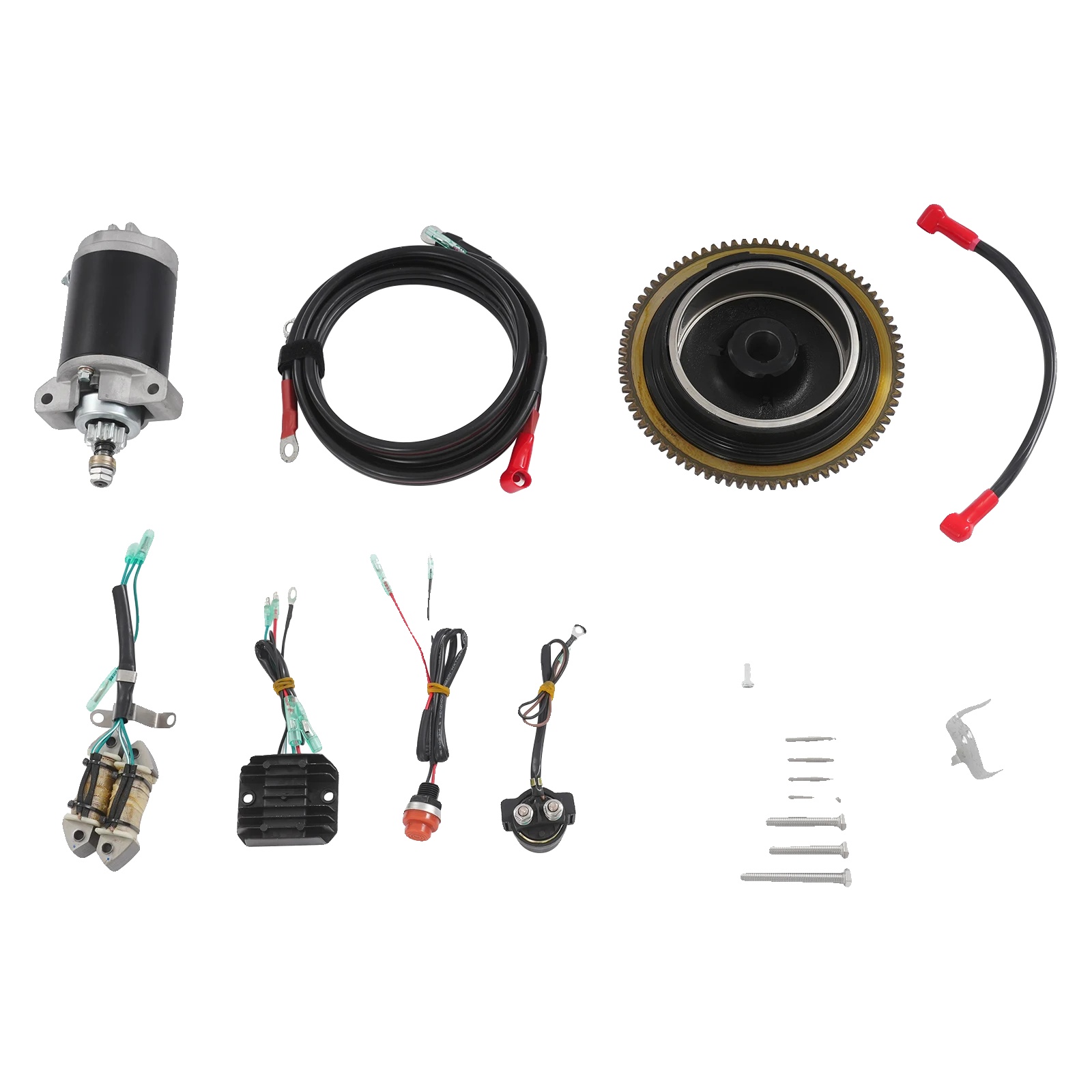 Außenbordstarter-kit, Elektrostarter, Kompatibel Mit 4-takt-motoren, Schwarz