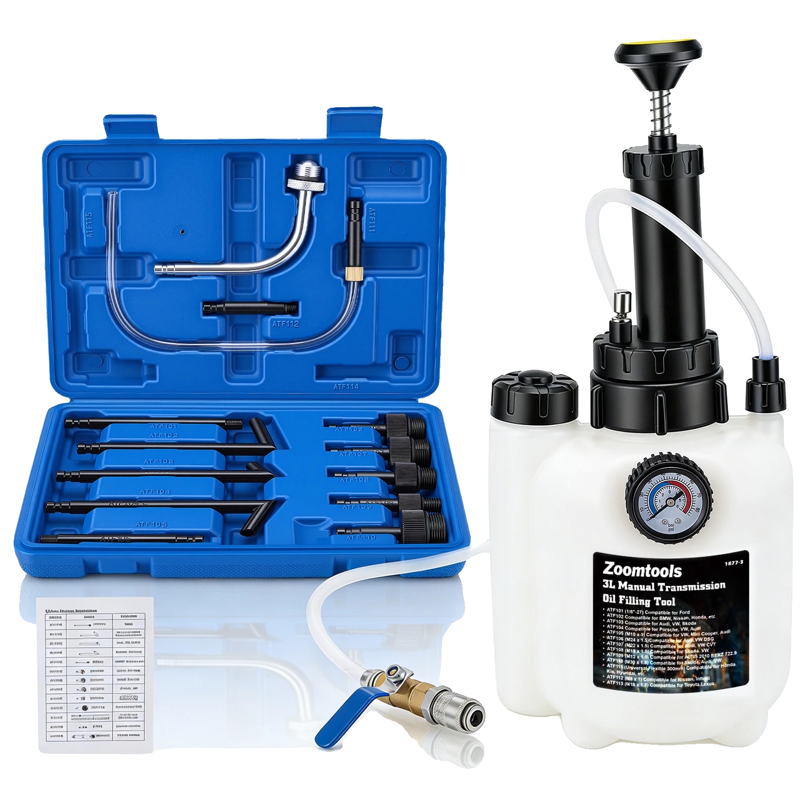 Getriebeölpumpe, 3 Liter Kapazität, 13 Adapter Enthalten, Langlebiger Kunststoff Und Metall, Effizientes Ölübertragungsmechanismus,