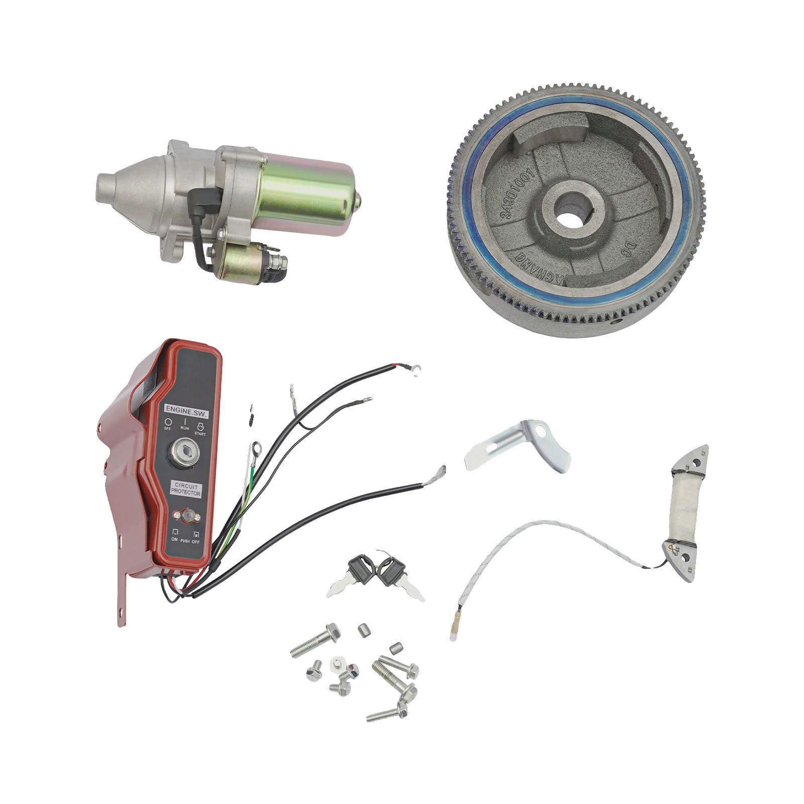 Elektrostart-kit, Einfache Installation, Kompatibel Mit Ausgewählten Modellen, Silber Rot