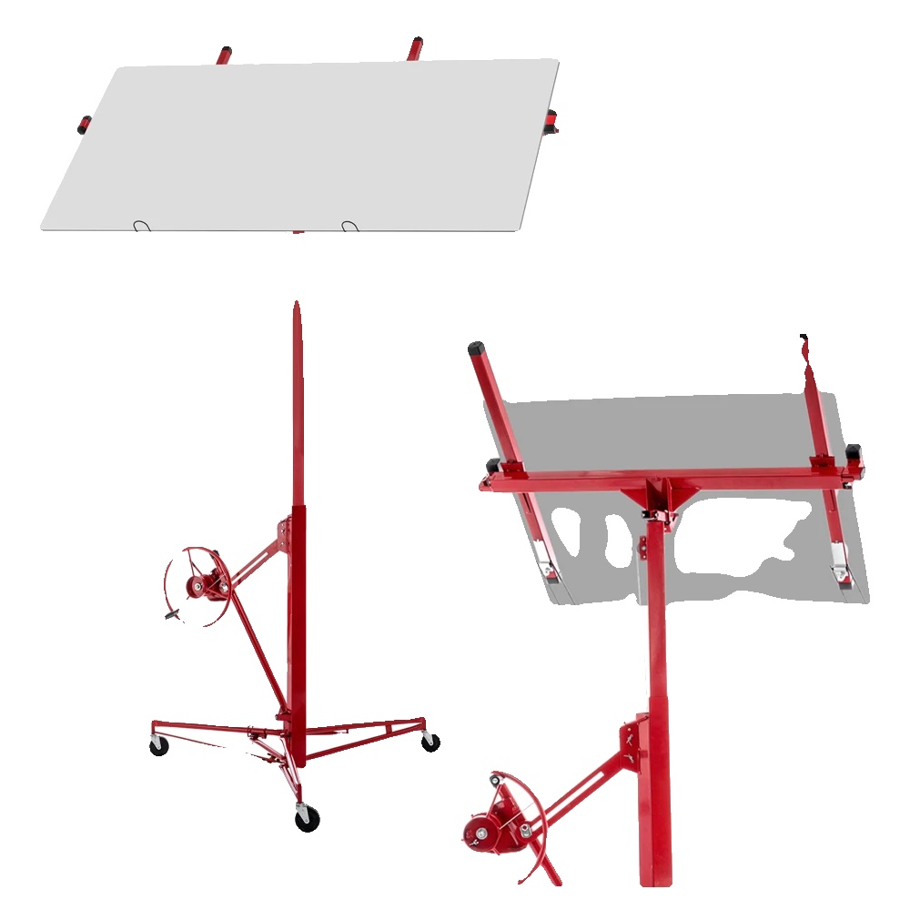 Gipskartonheber, Maximale Tragfähigkeit 68 Kg, Faltbares Design, 350-rot