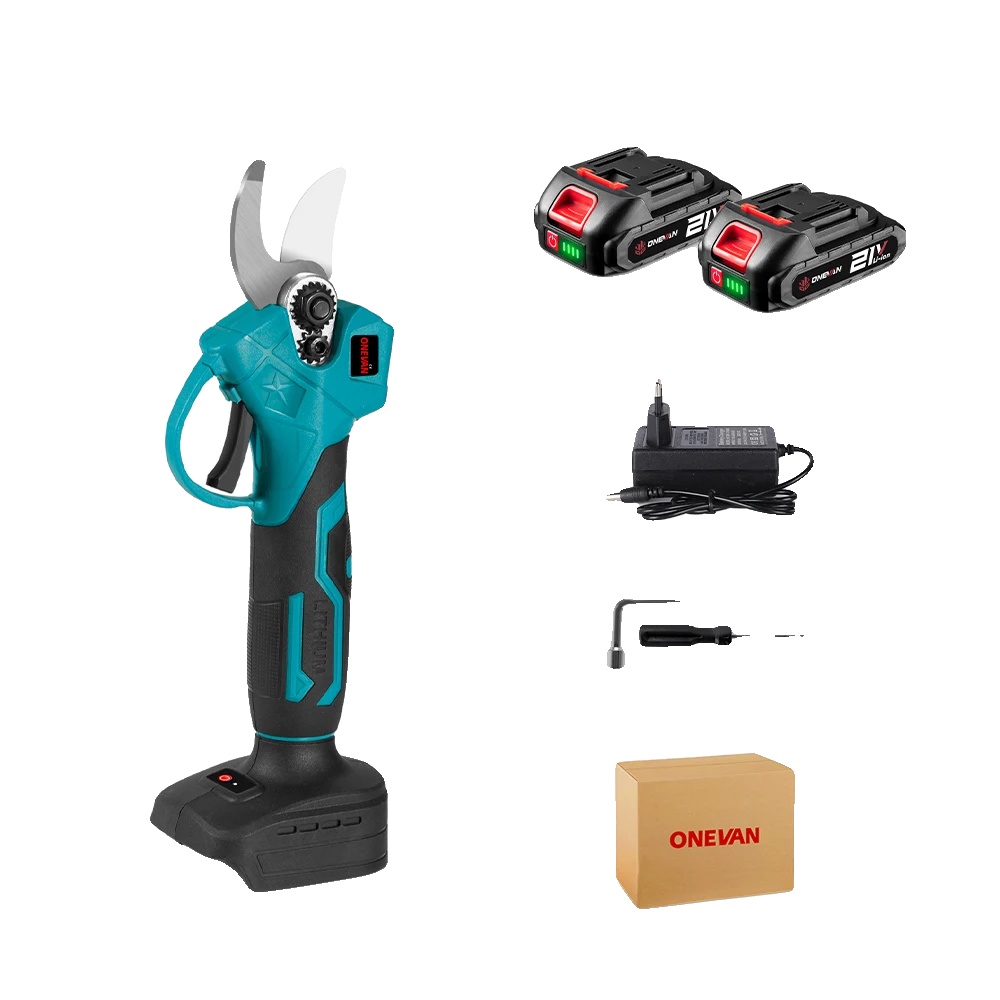 Elektrische Baumschneider, Kabelloses Design, Hochleistungsfähigkeit, 2 Batterien 1eu Stecker