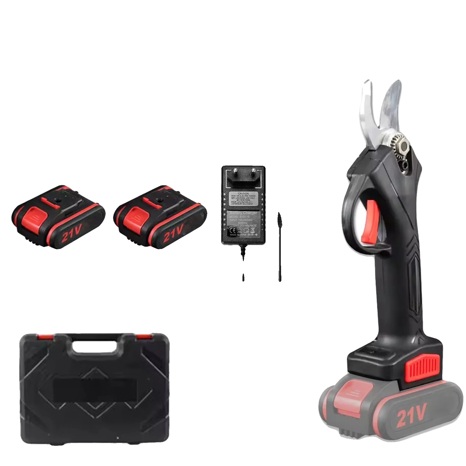 Elektrische Baumschneider, Kabelloses Design, Hochleistungsmotor, 2batterien, Zwei Batterien