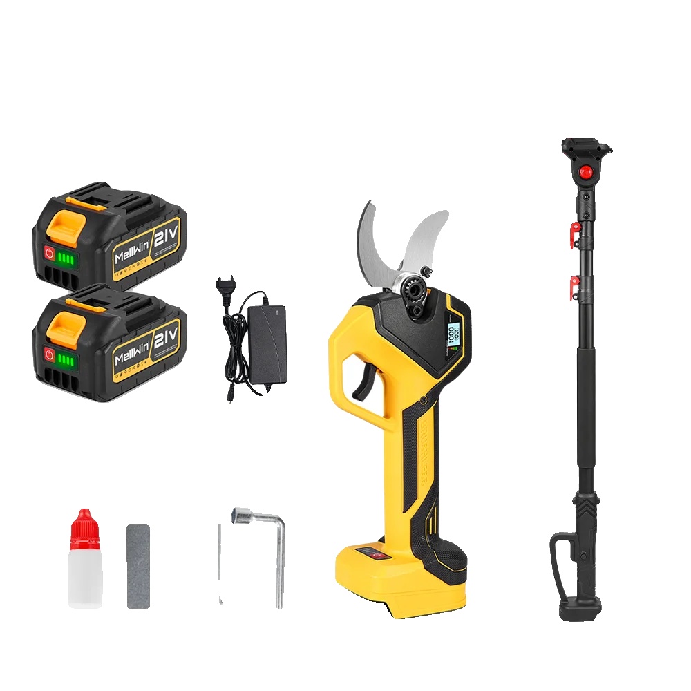 Elektrische Baumschneider, Bürstenloser Motor, Teleskopierbarer Stab, 2xbatterie Set