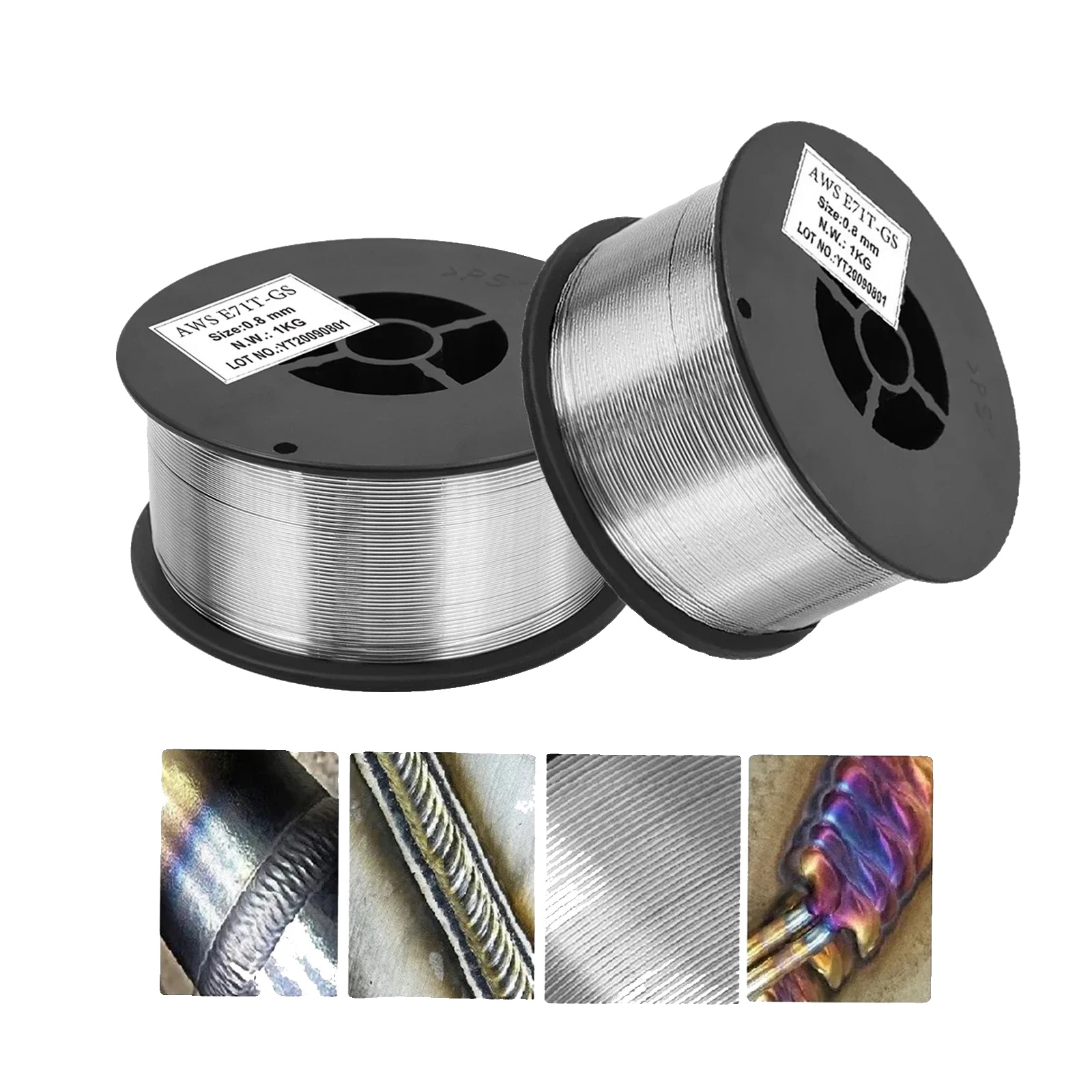Schweißdraht, Gaslos, Selbstschützend, 1 Rolle Flussmittelkern, 0,8mm