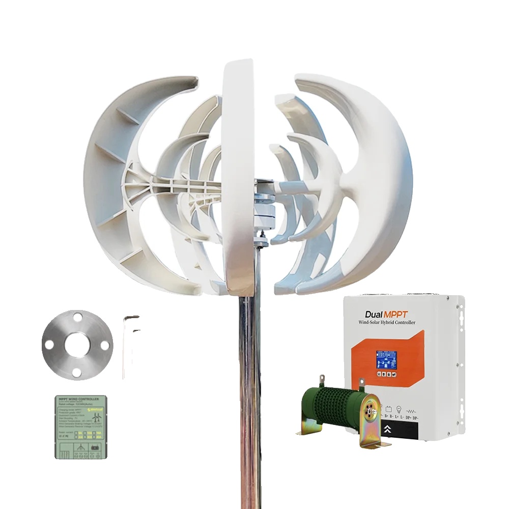 Vertikaler Achsenwindkraftgenerator, Dual-mppt-ladung, Off-grid-system, 48v Mit Dmppt