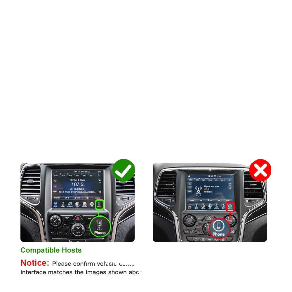 Auto-interface-upgrade, Kabelloses Carplay, Android Auto-kompatibilität, Für Dodge-system