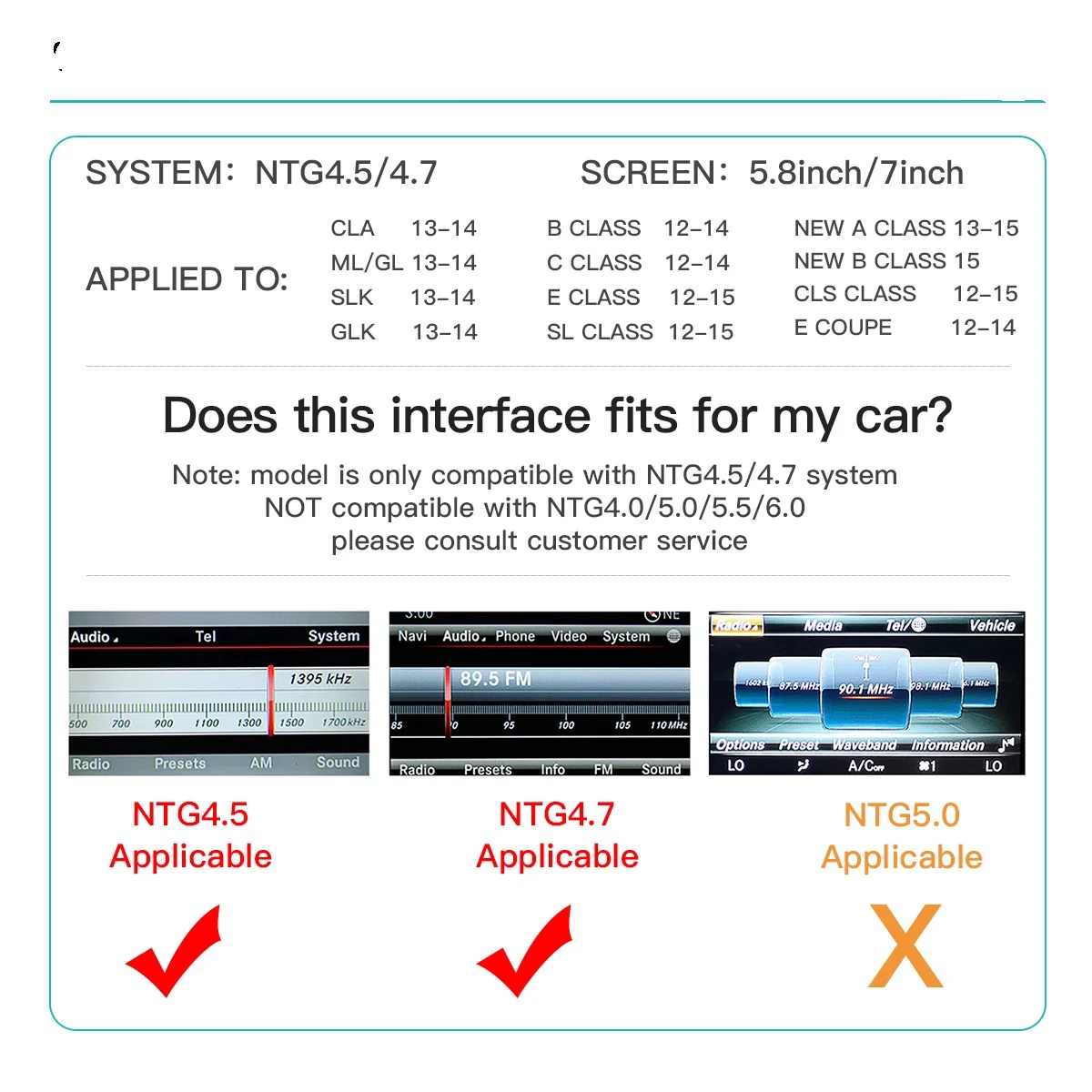 Drahtloser Carplay-adapter, Android Auto, Mirror Link-funktionalität, Ntg4.5 4.7