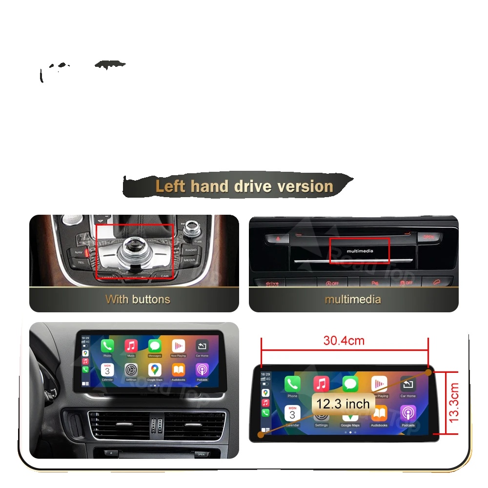 Multimedia-bildschirm, 8,9 Zoll Display, Touchscreen-funktionalität, 12.3 Lhd Mmi 3g