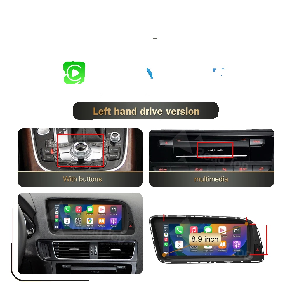 Multimedia-bildschirm, 8,9 Zoll Display, Touchscreen-funktionalität, 8.9 Lhd Mmi 3g