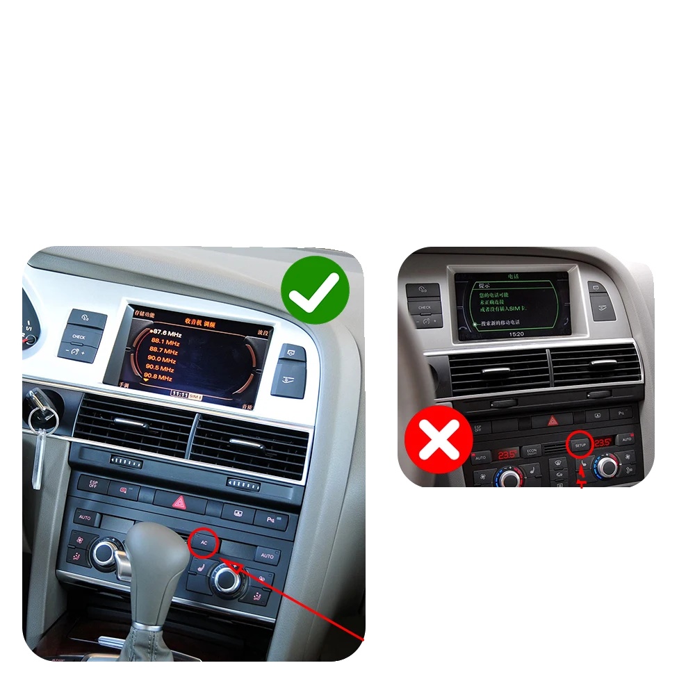 Drahtlose Carplay-schnittstelle, Unterstützt Android Auto, Rückfahrkamera-integration, Ac-taste