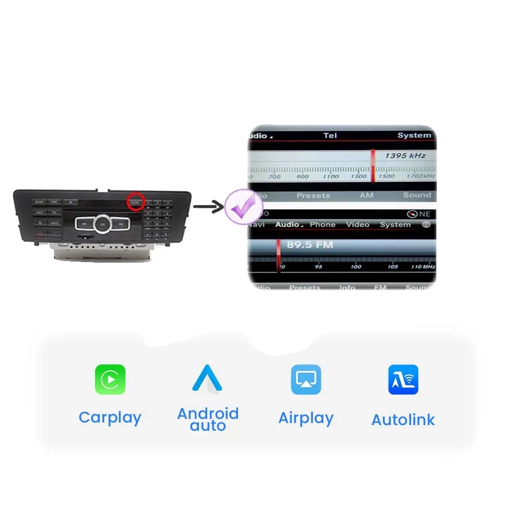 Drahtloser Carplay Android Auto Adapter, Plug-and-play, Breite Kompatibilität, Mercedes Ntg 4.5/4.7