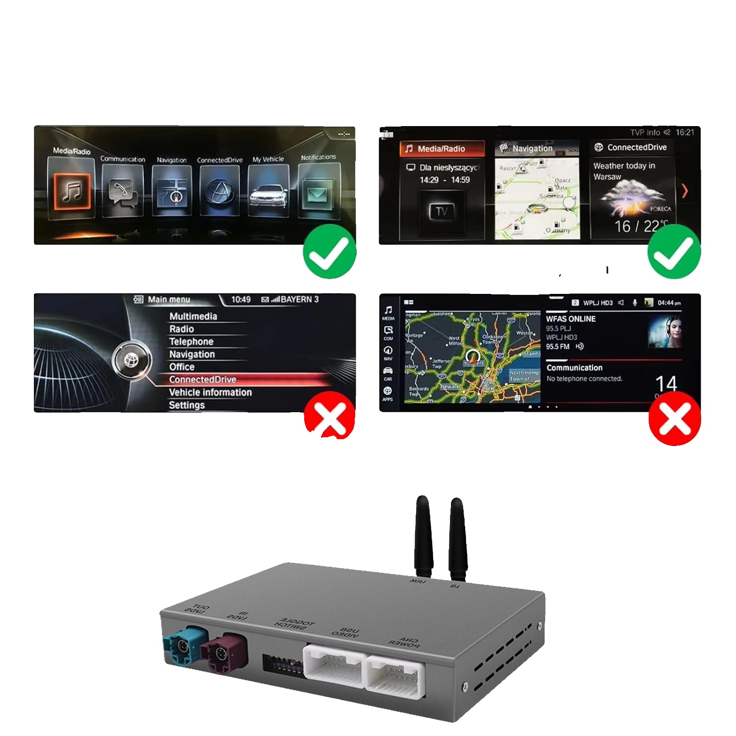 Drahtlose Carplay Android Auto Schnittstelle, Plug-and-play Installation, Hochwertiger Audio, Evo
