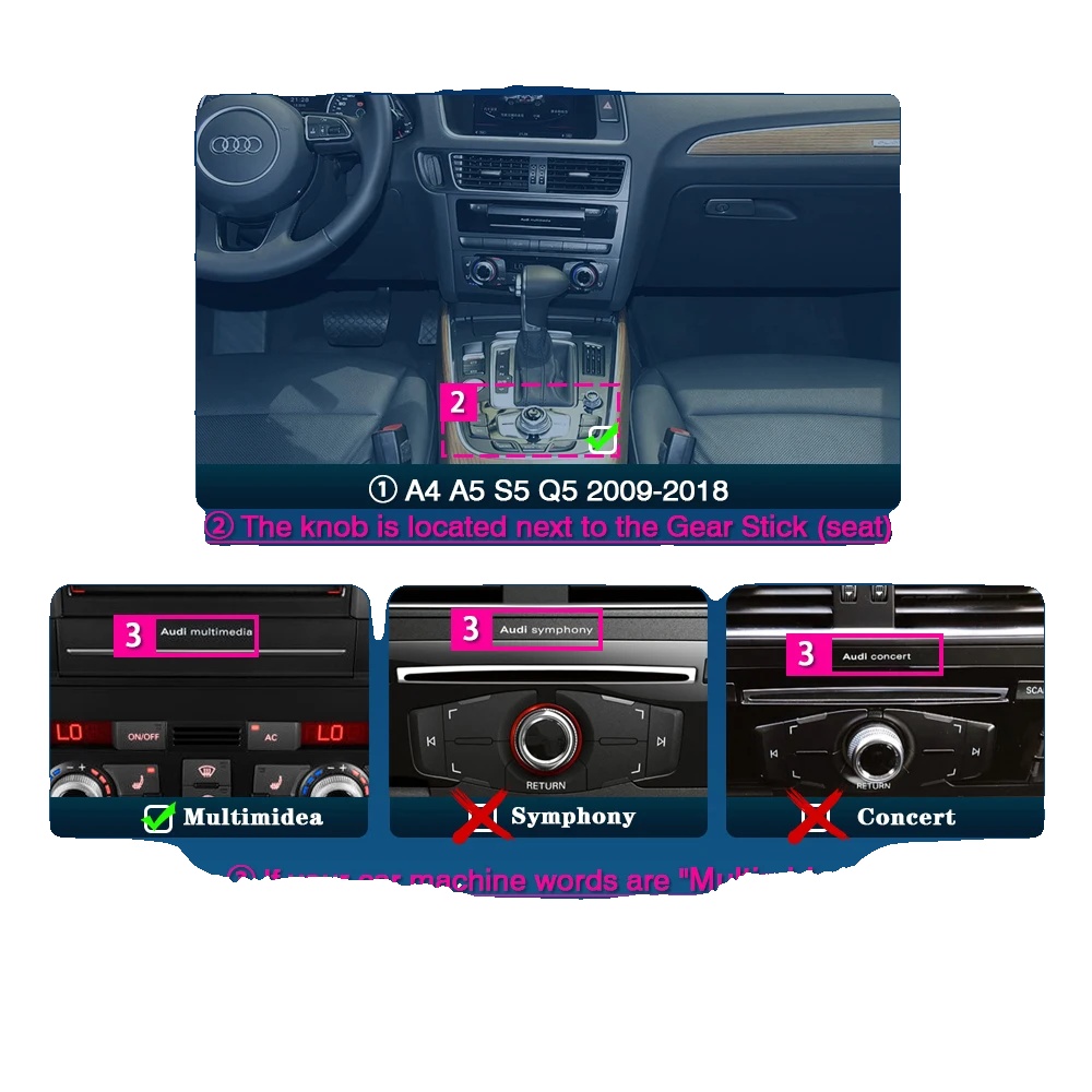 Carplay-schnittstelle, Smartphone-integration, Plug & Play-installation, Für Mmi 3g