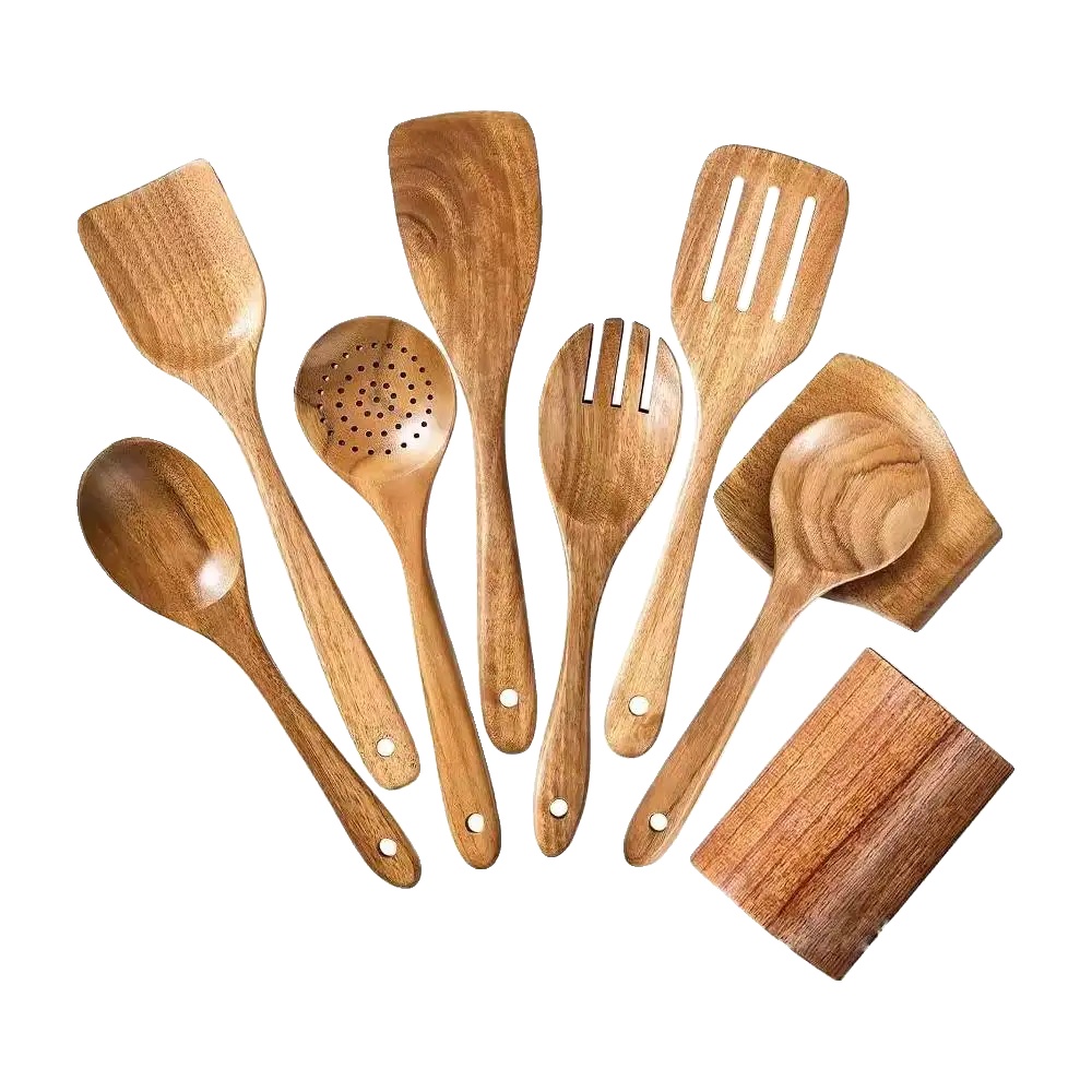 Küchenutensilien-set, Teakholz, Ergonomisches Design, 10pcs