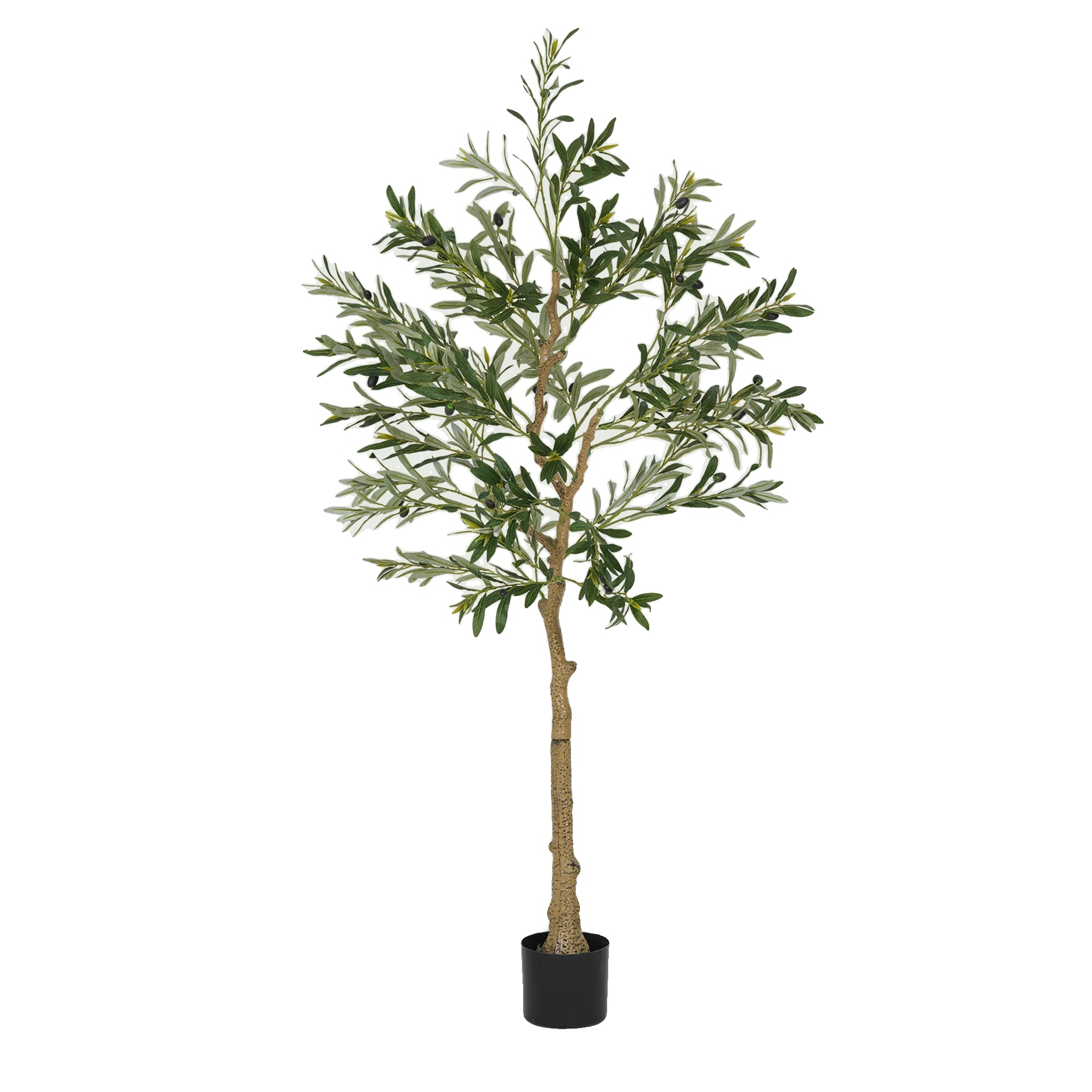 Künstliche Bodenpflanze, Realistisches Design, Pflegefrei, Olive