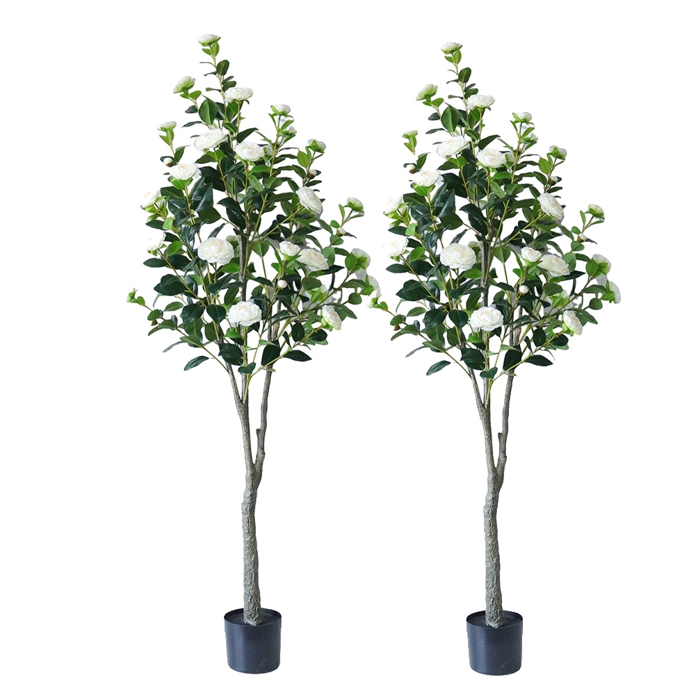 Künstlicher Kamelienbaum, Lebensechtes Design, Pflegeleicht, 180cm