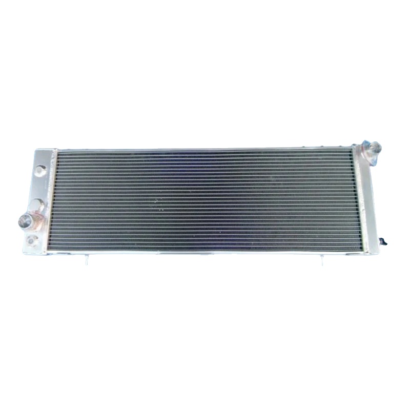 Aluminiumkühler, Kernmaß 788mm X 280mm X 52mm, Gesamtmaß 12 3/4" X 35 1/2" X 2 1/2", Obere Schlauch 1 1/4", Untere Schlauch 1 1/2", 3 Reihen