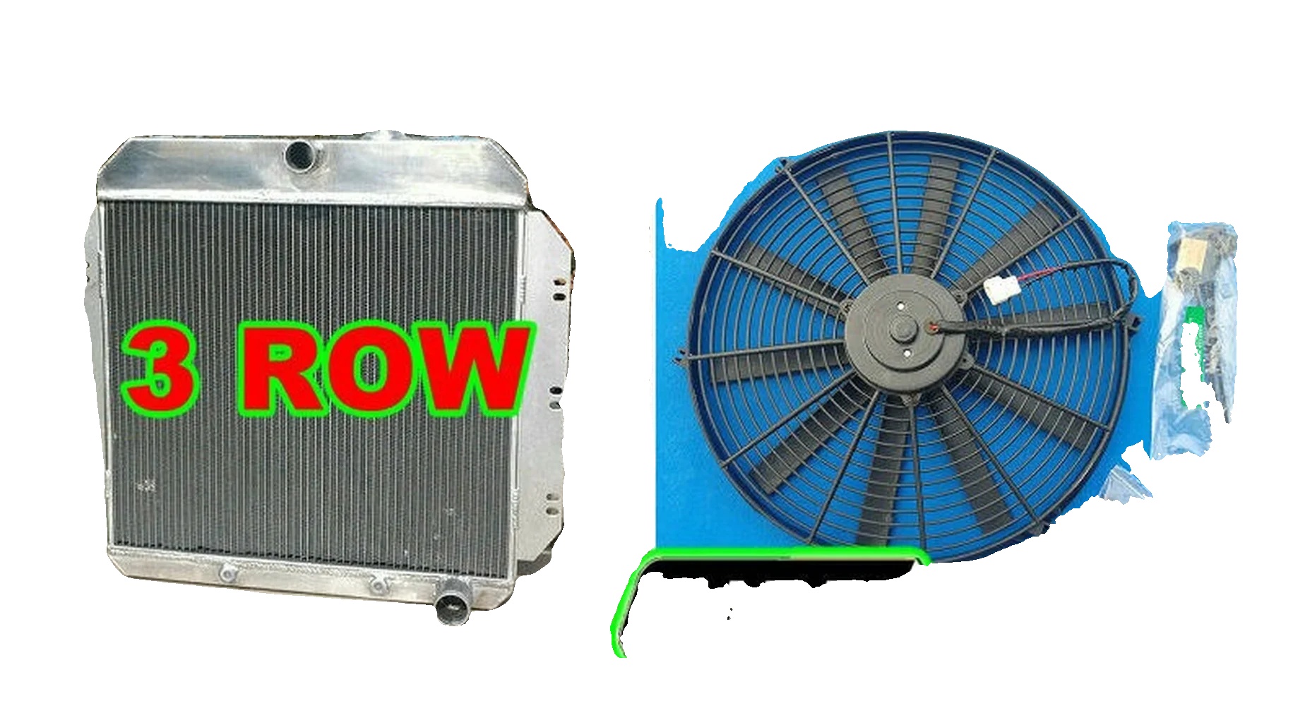 Aluminiumkühler, 3 Reihen, Hoch Effiziente Kühlung, Heizkörper Und Ein Ventilator