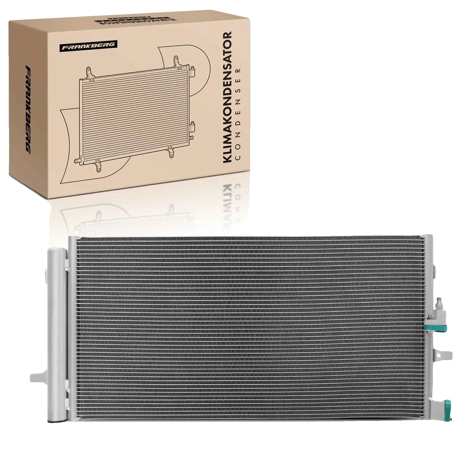 Kondensator-klimaanlage, 655 Mm Länge, 325 Mm Breite, 16 Mm Tiefe, Eingangsdurchmesser 18 Mm, Auslassdurchmesser 15,3 Mm