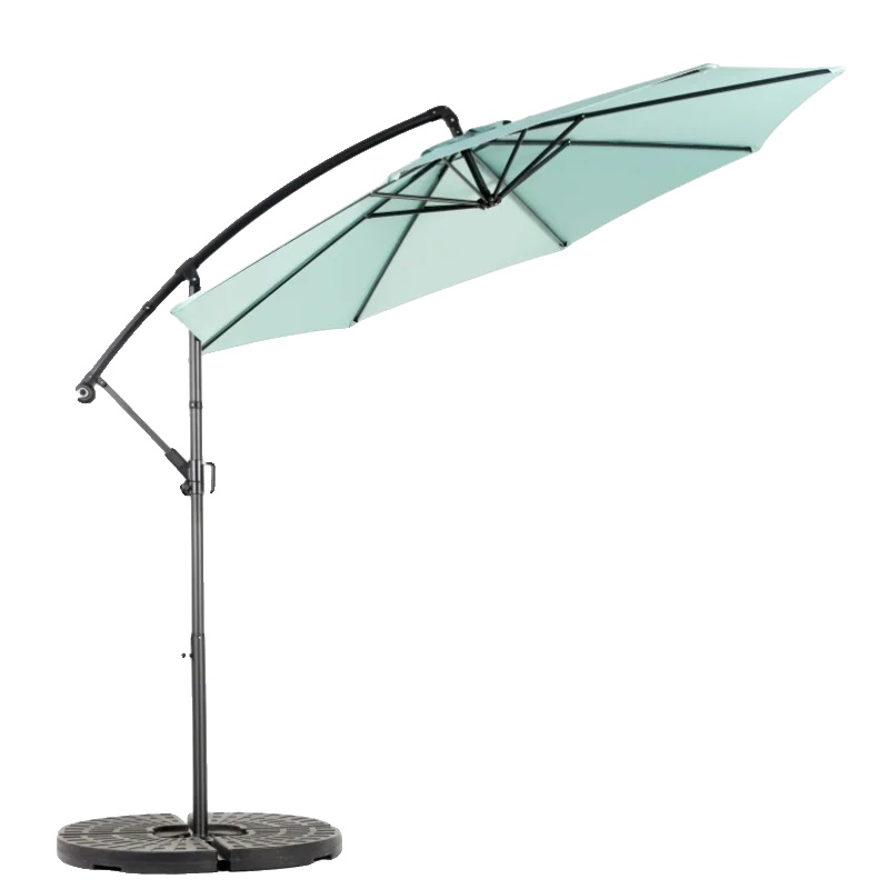 Gartenumbrella, Großes Dach, Verstellbare Neigung, Türkis