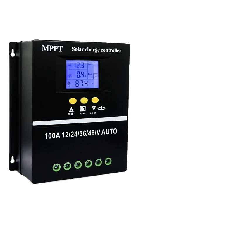 Solar-ladecontroller, Mppt-technologie, Dual-usb-ports, 100a, 12v 24v 36v 48v