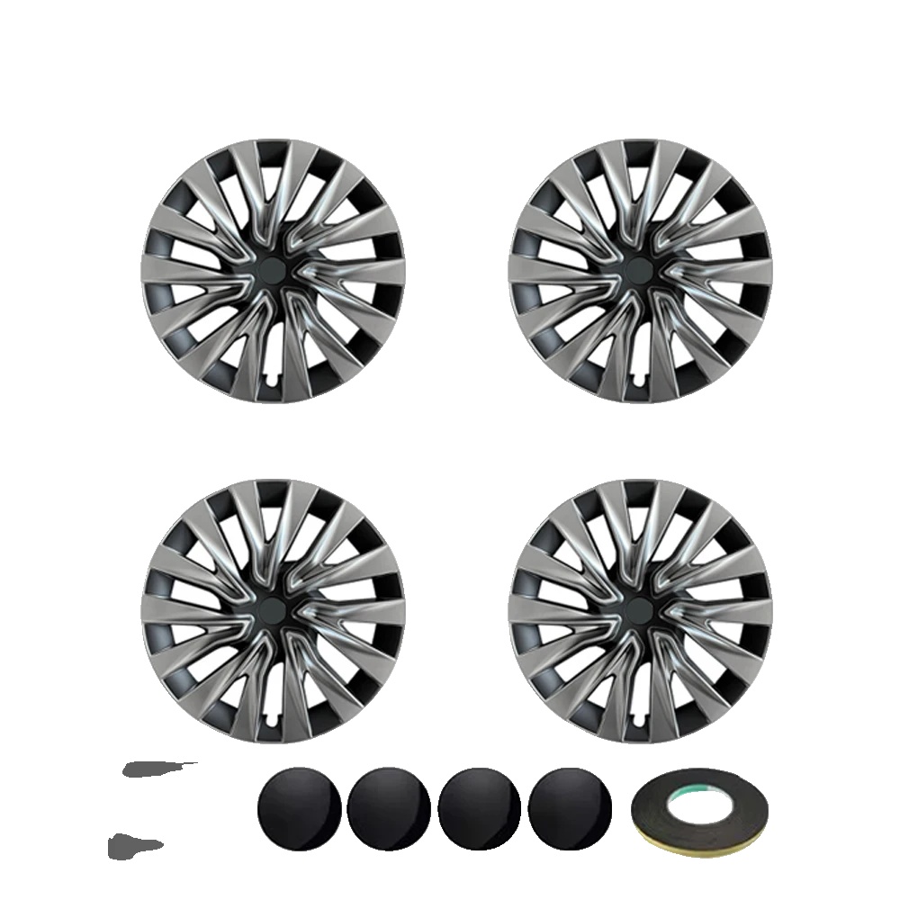 Radkappen, 18 Zoll, Robustes Design, 19 Silber Schwarz