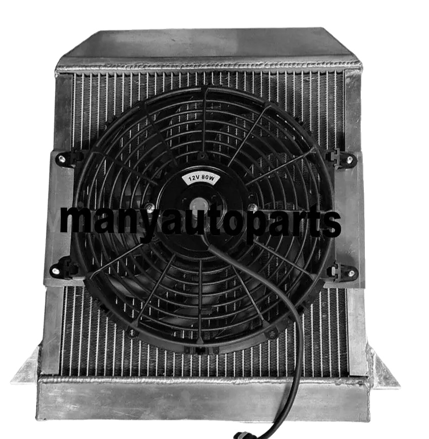 Aluminiumkühler, Passend Für Morgan Plus 4 / +4 (1964-1968), Integrierter 12"-ventilator, Leichtes Design