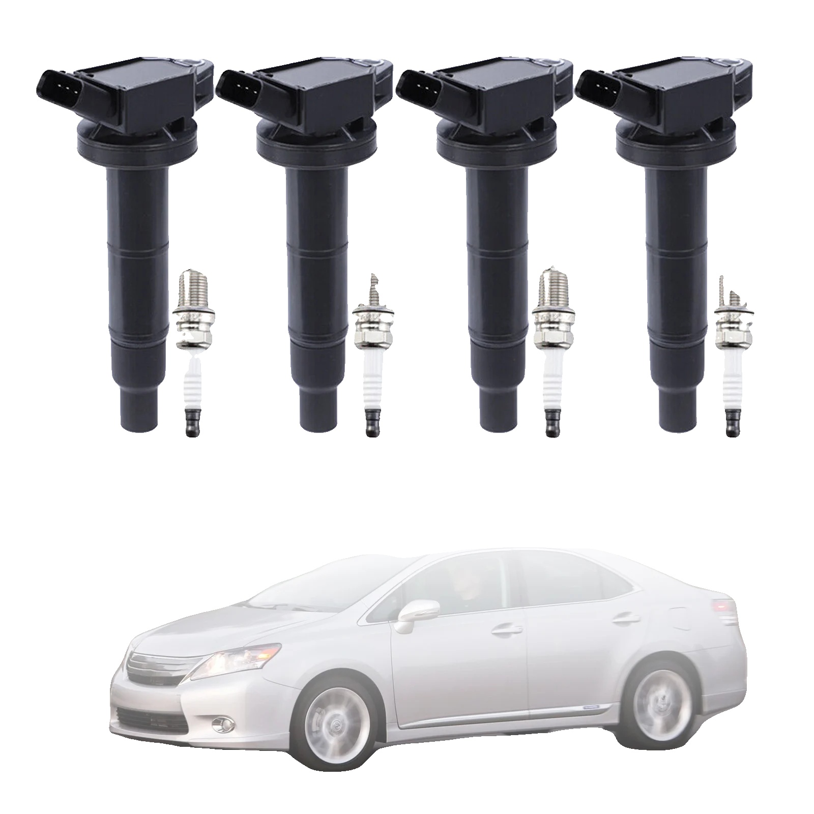 Zündspule Und Zündkerzen-set, 12v Spannung, 4-pin Verbindung, Klingenanschlusstyp, Kompatibel Mit Mittelklasse-limousine 2.4l, 2002-2011