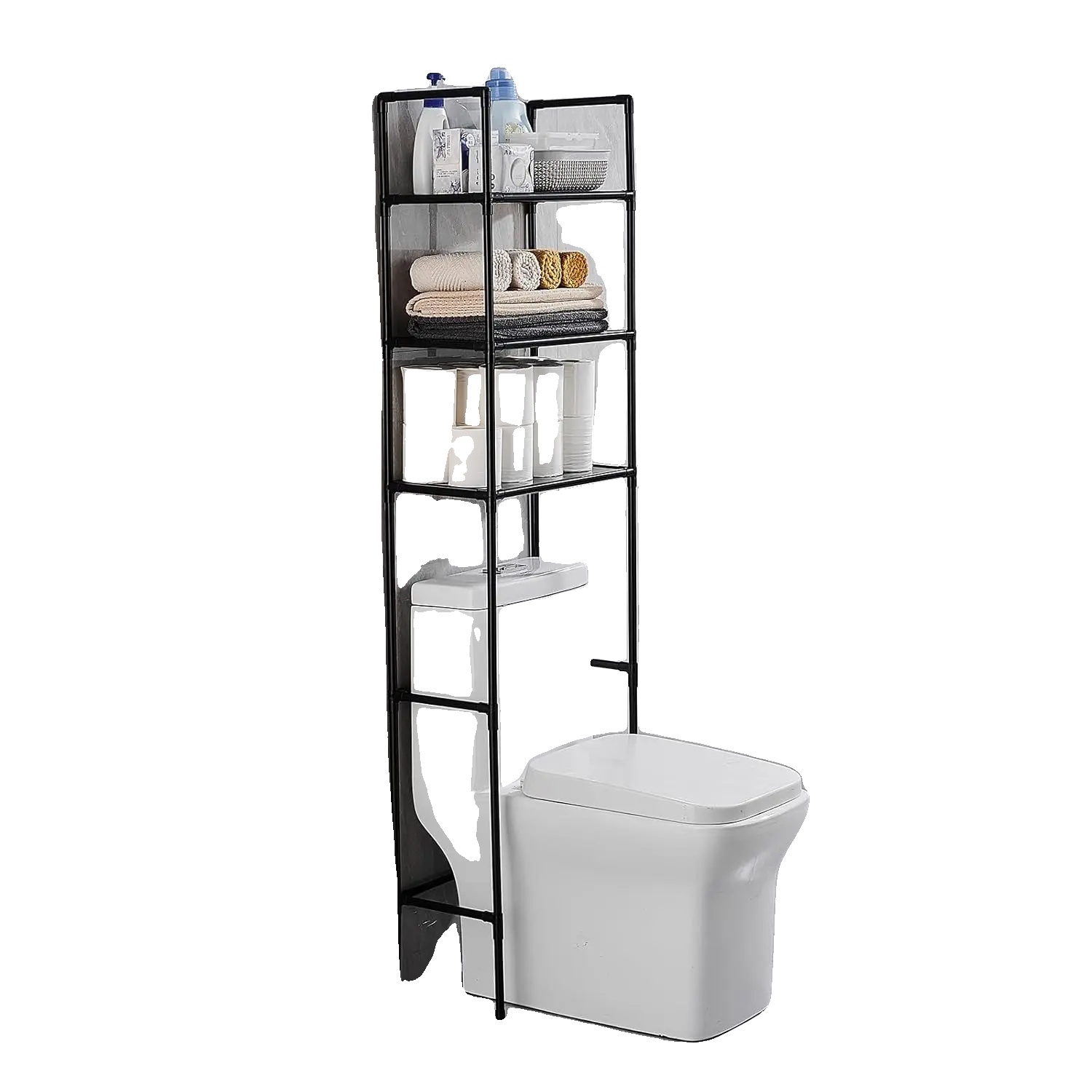 Badezimmerregal, Dreistufiges Design, Einfache Installation, L