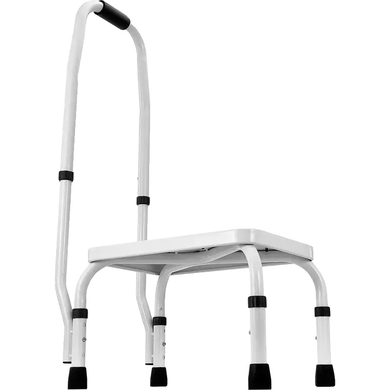 Haushaltsleiter, Faltbares Stahl-design, Rutschfeste Sicherheitstufe, Weiss
