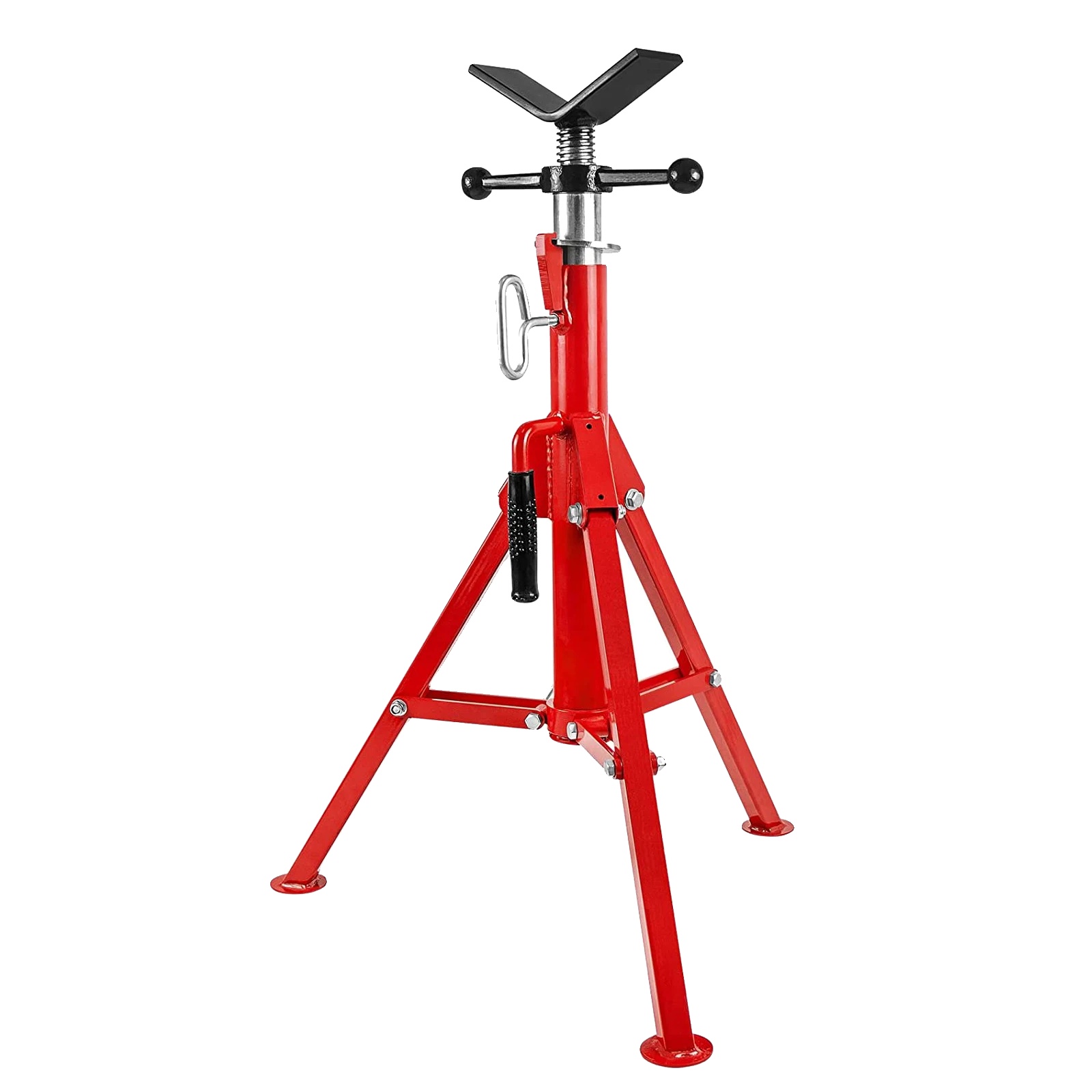 Rohrheberständer, Schwerlast-carbonstahl, Höhenverstellbar 28–52 Zoll, 2500 Lbs Tragfähigkeit, 1/8″–12″ Hubbereich, Tragbare Klappbeine