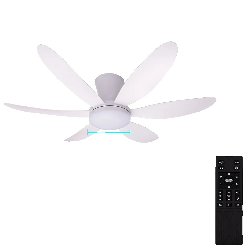 Deckenventilator Licht, 3 Farbtemperaturen, 6 Geschwindigkeitsstufen Einstellbar, 6-klingen