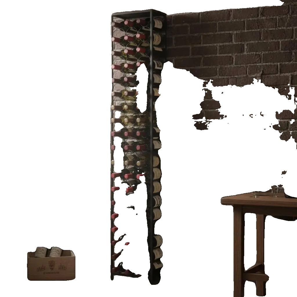 Weinregal, Für 57 Flaschen, Wandmontiert Oder Freistehend, Armeegrün