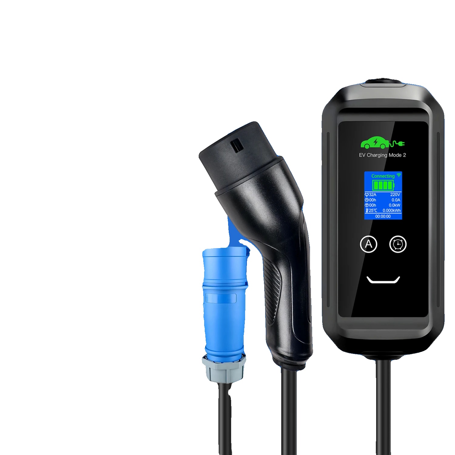Ev-ladegerät, Wlan-steuerung, Einstellbarer Strom, 7.2kw App Ladegerät, Type2