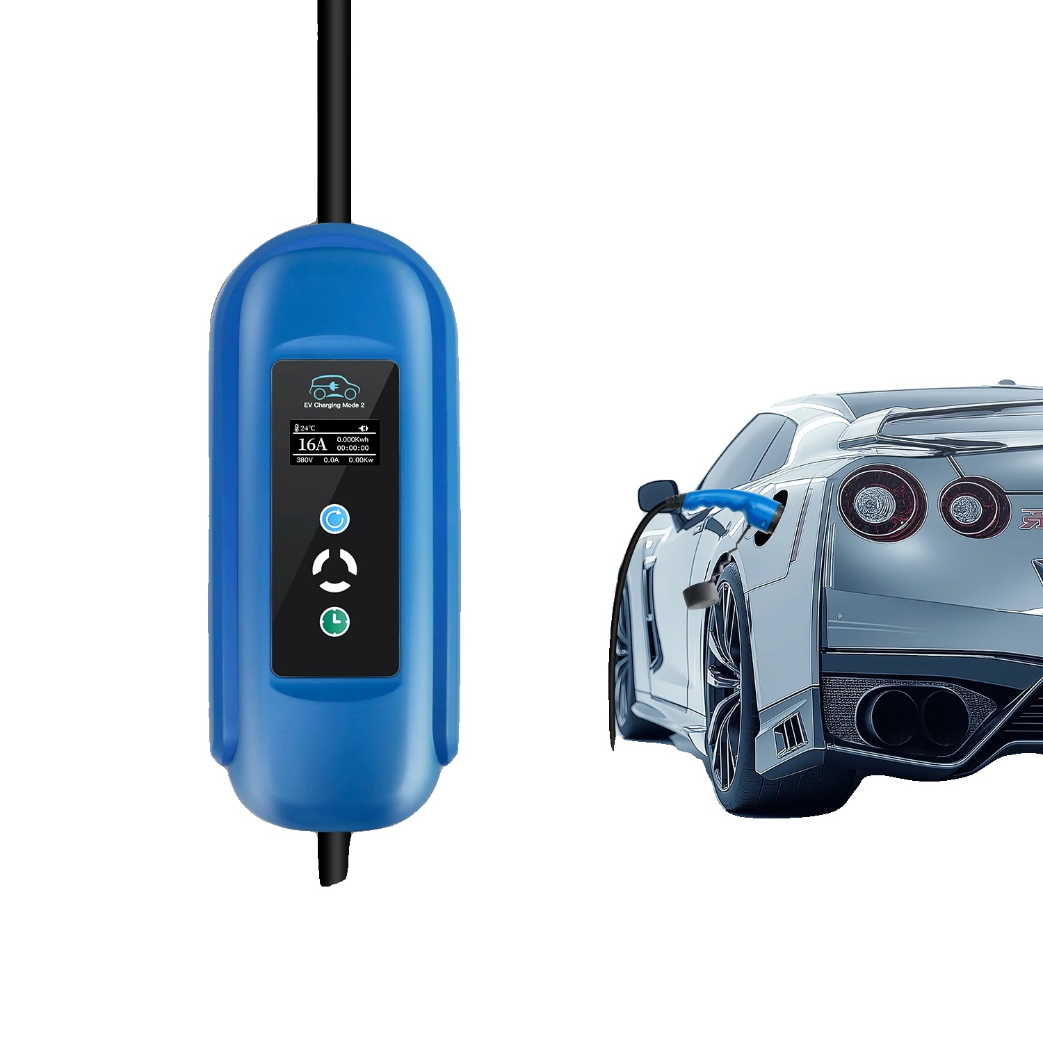 Ev-ladegerät, Tragbar Typ 2, 11kw Maximale Leistung, Typ2