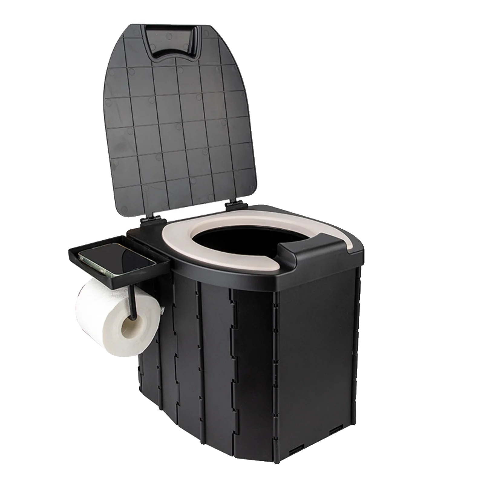 Klapptoilette, Tragbares Design, Komfortabel Und Ergonomisch, Schwarz