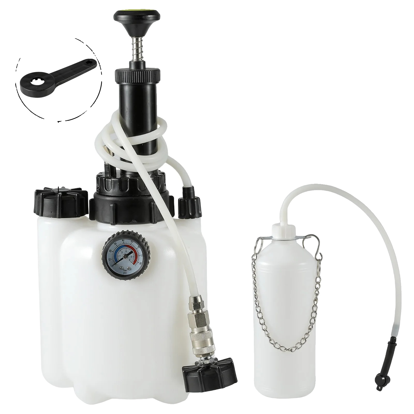 Bremsflüssigkeitswechselwerkzeug, Druckmessgerät, Kompaktes Design, 3l