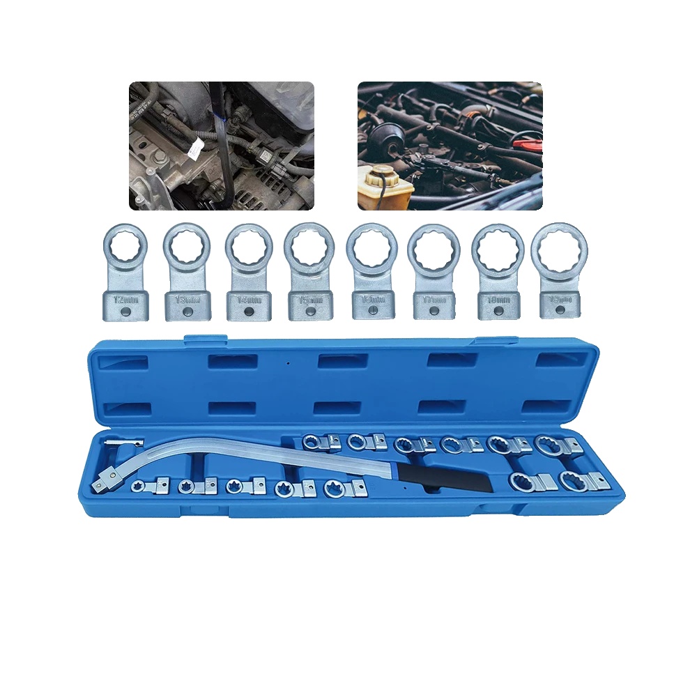 Riemenspanner-werkzeugsatz, 15-teilig, Aus 45 Stahl, Universelle Kompatibilität, Kompakte Aufbewahrungsbox, Hohe Haltbarkeit